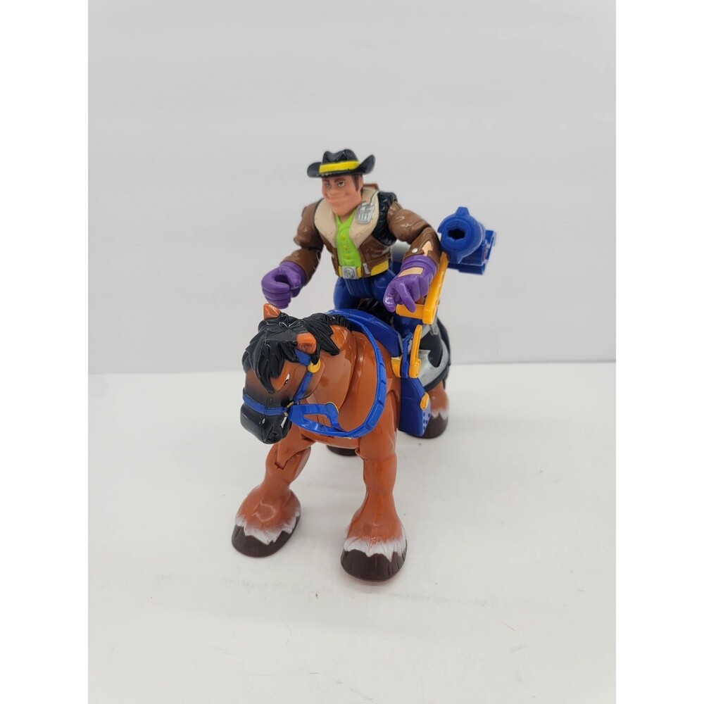 Rescue Heroes Dale Clydesdale Horse with Captain Clyde Fisher Price Incomplete